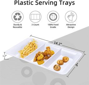 img 3 attached to 🍽️ Plastic 3-Section Disposable Platters - Lullaby