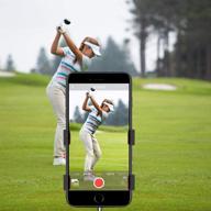 🏌️ zoea golf swing training tool: cell phone clip holder for quick & easy set up with clubs, flag stick or alignment sticks logo