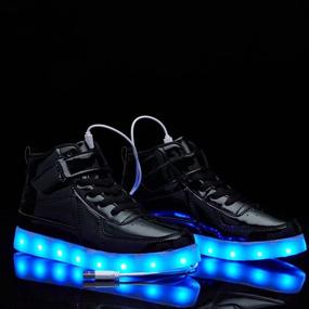 img 1 attached to Sufuinu Charging Sneakers Breathable Performance Black Boys' Shoes in Sneakers