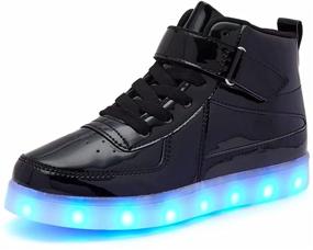 img 4 attached to Sufuinu Charging Sneakers Breathable Performance Black Boys' Shoes in Sneakers