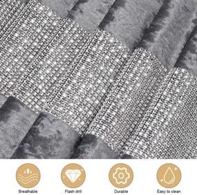 img 3 attached to 💎 HALOVIE Глэмурный покрывало для стола: 13x70 дюймов с диамантовой полоской для декора дома, кухни, вечеринки или свадьбы.