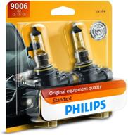 💡 high-performing philips 9006 standard halogen replacement headlight bulb, 2 pack (9006b2) for enhanced automotive lighting logo