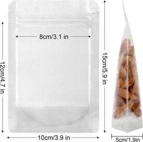 img 2 attached to 🛍️ Blisstime 50 Pack Stand Up Pouch Bags, Resealable Clear Zip Lock Pouches With Tear Notch for Food Packing - 3.9 X 5.9IN (Improved SEO)