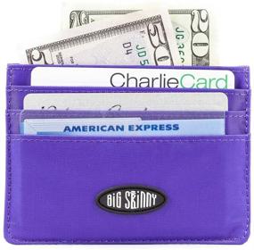 img 3 attached to 💜 Large Capacity Purple Big Skinny Wallet