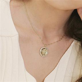 img 1 attached to 🌟 AGVANA 14K Gold Plated Sterling Silver Compass Bee Cross Unicorn Necklace: Dainty Sparkle Jewelry Gift for Her with Gift Box - 16''+2'' Chain