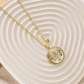 img 3 attached to 🌟 AGVANA 14K Gold Plated Sterling Silver Compass Bee Cross Unicorn Necklace: Dainty Sparkle Jewelry Gift for Her with Gift Box - 16''+2'' Chain