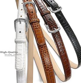 img 1 attached to Italian Calfskin Genuine Leather Alligator Women's Accessories