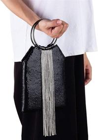 img 3 attached to Bracelet Cocktail Wedding Crystal Rhinestone Women's Handbags & Wallets for Totes