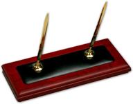 dacasso a8004 wood & leather double pen stand desk set in rosewood - premium quality office accessories логотип