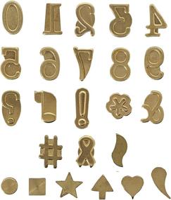 img 4 attached to 🔥 Walnut Hollow HotStamps Set: Numbers and Symbols for Woodburning and Leather Branding, 24 Pieces - Brown