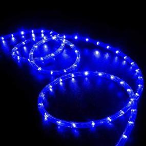 img 2 attached to 🔵 Enhance Your Outdoor Space with Solar Rope Lights: WONFAST 39ft Waterproof LED String Light for Christmas, Home Garden, Patio Parties Decor - 1 Blue