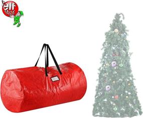 img 2 attached to 🎄 Elf Stor Red Christmas Storage Bag - Safely stores Holiday Decorations, Inflatables & Artificial Trees up to 12 Feet - Protection against Moisture, Damage & More