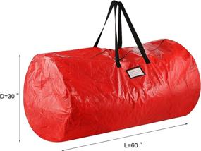 img 3 attached to 🎄 Elf Stor Red Christmas Storage Bag - Safely stores Holiday Decorations, Inflatables & Artificial Trees up to 12 Feet - Protection against Moisture, Damage & More