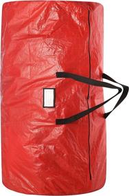 img 1 attached to 🎄 Elf Stor Red Christmas Storage Bag - Safely stores Holiday Decorations, Inflatables & Artificial Trees up to 12 Feet - Protection against Moisture, Damage & More