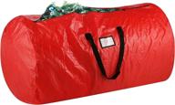 🎄 красная сумка elf stor для хранения рождественских украшений - безопасное хранение праздничных украшений, надувных изделий и искусственных деревьев до 12 футов - защита от влаги, повреждений и других негативных воздействий. логотип