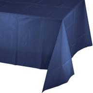 navy plastic table cover - creative 🌊 converting touch of color, measures 54 by 108-inch logo