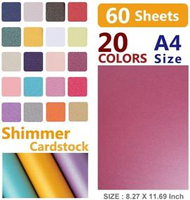 img 3 attached to 🎨 UCEC Shimmer Paper: Double-Sided Metallic Pearlescent Cardstock for Crafts & Art, Gift Wrapping, Paper Craft Flowers, Gift Box Wrapping - 60 Sheets, 20 Colors, A4 Size, 250gsm