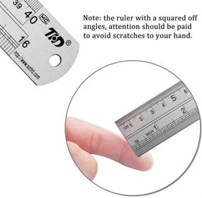 img 1 attached to 📏 Stainless Steel Metal Ruler - Durable, Accurate Measure & Inspect Tool