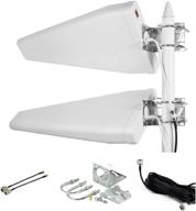📶 700-2700 mhz dual mimo wideband directional antenna - enhance lte 3g 4g signals with 11dbi gains: fixed mount yagi network booster kit, including 30ft rg58 cable, sma male to female, and ts9 connectors logo
