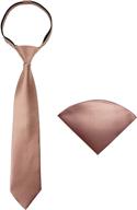 👔 classic elegance: spring notion boys' satin zipper necktie and handkerchief set logo