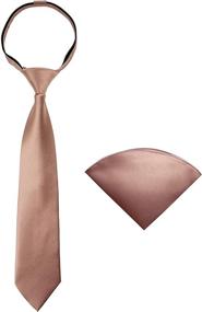 img 3 attached to 👔 Classic Elegance: Spring Notion Boys' Satin Zipper Necktie and Handkerchief Set