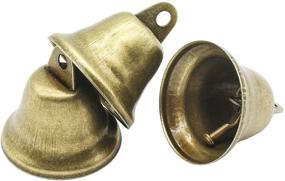 img 2 attached to 🔔 Vintage Bronze Jingle Bells Set - 35PCS 38mm/1.5inch - Ideal for Dog Potty Training, Housebreaking, Wind Chimes, Christmas, Crafts, and More