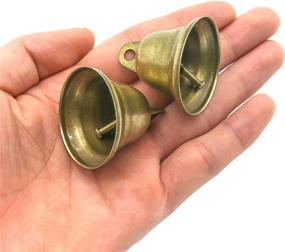 img 1 attached to 🔔 Vintage Bronze Jingle Bells Set - 35PCS 38mm/1.5inch - Ideal for Dog Potty Training, Housebreaking, Wind Chimes, Christmas, Crafts, and More