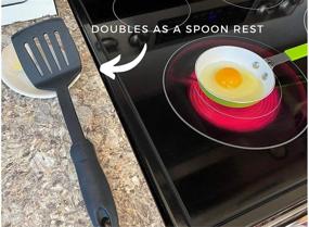 img 2 attached to 🥚 Egg Cracker & Spoon Rest Set (Jet Black) for Easy Cracking