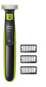 img 4 attached to 🖤 Black Philips Norelco QP2520/70 OneBlade Hybrid Electric Trimmer and Shaver - 6 Piece Set