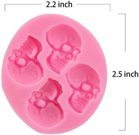 img 3 attached to 🎃 Halloween Skulls Silicone Chocolate Candy Molds - Perfect Fondant Mold for Cake Decoration and Wedding Party Supplies (Set of 3)