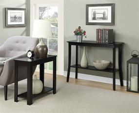 img 1 attached to 🪑 Convenience Concepts Designs2Go Baja Chairside End Table, Black: Sleek and Functional