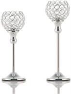 🕯️ vincidern crystal tea light candle holders set of 2 - elegant silver dinner candlestick holders for table décor, home accents, weddings, and housewarming gifts (pack of 2) logo