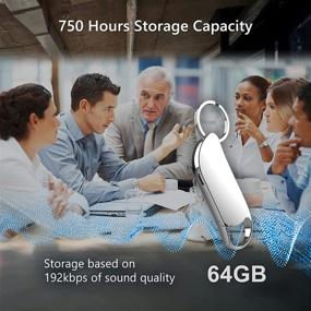 img 3 attached to 🔑 Vandlion 64GB Ключевой громкоговоритель - Мини аудио записывающее устройство с наушниками для воспроизведения, продолжительностью записи 24 часа, голосовой активатор, встроенный адаптер Type-C и Micro USB.