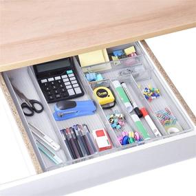 img 3 attached to 🗄️ Adjustable Mesh Desk Drawer Organizer – Expansion & Versatility for Office and Art Supplies Organization