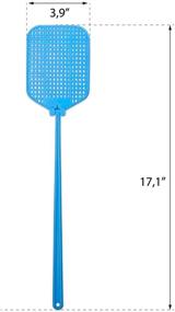 img 3 attached to 🪰 Flexible Strong Manual SWAT Set with Long Handle - AYA Fly Swatter 2 Pack, Summer Colors Multi Pack (Blue Green), Ideal for Effective Fly Control