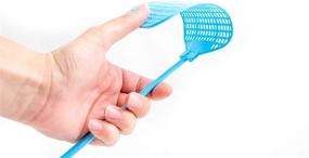 img 1 attached to 🪰 Flexible Strong Manual SWAT Set with Long Handle - AYA Fly Swatter 2 Pack, Summer Colors Multi Pack (Blue Green), Ideal for Effective Fly Control