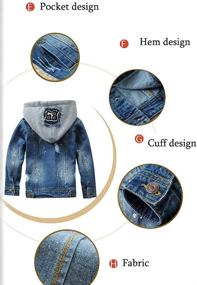 img 2 attached to Mallimoda Hooded Denim Outerwear Style