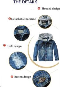 img 1 attached to Mallimoda Hooded Denim Outerwear Style