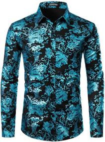 img 4 attached to 👔 ZEROYAA Paisley Print High-End Men's Fashion