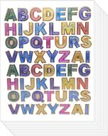 🎨 vibrant a to z letter stickers - colorful alphabet decals for decoration (10 sheets, assorted colors) logo