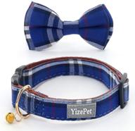 🐾 yizepet adjustable plaid pet bowtie collar: comfortable & durable for dogs and cats logo