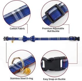 img 2 attached to 🐾 Yizepet Adjustable Plaid Pet Bowtie Collar: Comfortable & Durable for Dogs and Cats