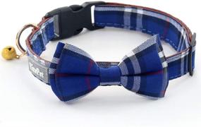 img 3 attached to 🐾 Yizepet Adjustable Plaid Pet Bowtie Collar: Comfortable & Durable for Dogs and Cats