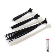 🔗 versatile cable management solution: cable matters combo pack of 200 self-locking nylon cable ties in assorted lengths (6+8+12-inch) - black and white colors included logo