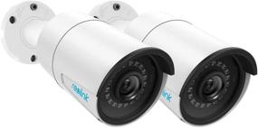 img 4 attached to 🎥 REOLINK 5MP Weatherproof PoE Camera (Set of 2) for Indoor/Outdoor IP Security Surveillance with 100ft IR Night Vision, Motion Detection, Smart Home Compatible, Support Up to 128GB SD Card, RLC-410-5MP