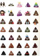 💩 multipurpose poop emoji sticker sheet party favor 24 pack: potty training, journal, favors, office, teachers, scrapbooking - 576 stickers included логотип