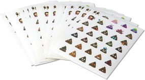 img 3 attached to 💩 Multipurpose Poop Emoji Sticker Sheet Party Favor 24 Pack: Potty Training, Journal, Favors, Office, Teachers, Scrapbooking - 576 Stickers Included