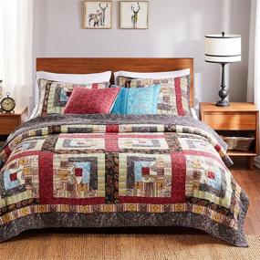 img 2 attached to 🏕️ Full/Queen Greenland Home Colorado Lodge Quilt Set (3 Piece) in Multi
