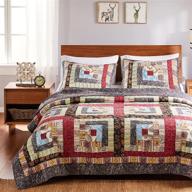 🏕️ full/queen greenland home colorado lodge quilt set (3 piece) in multi logo