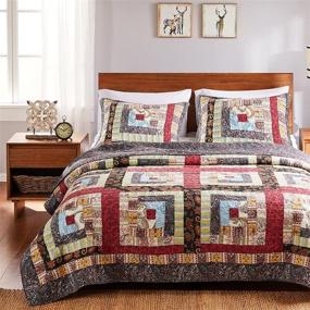 img 4 attached to 🏕️ Full/Queen Greenland Home Colorado Lodge Quilt Set (3 Piece) in Multi